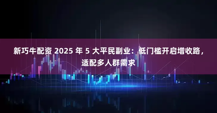 新巧牛配资 2025 年 5 大平民副业：低门槛开启增收路，适配多人群需求
